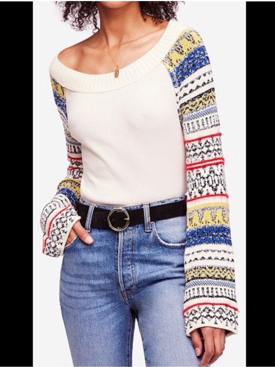 Free People Sweaters - Free People Fairgrounds Wideneck Sweater women medium